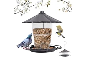 JOLIGAEA Mangiatoia per Uccellini da Esterno Appendere, Mangiatoie per Uccelli Selvatici Grande Capacità, Mangiatoia da Appendere per Uccelli Selvatici per Giardino e Balcone
