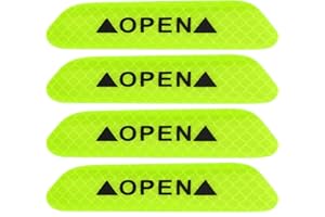 aqxreight - Ruban D'avertissement de Bande Réfléchissante, 4 Pièces Autocollant D'avertissement Réfléchissant de Porte de Voiture Autocollants de Bande de Sécurité Signe(Vert Fluorescent)