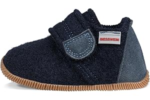 Giesswein Kinder Hausschuhe Oberstaufen – Sanfte Filz Pantoffeln für Mädchen & Jungen, Kinderhausschuhe Slim-Fit