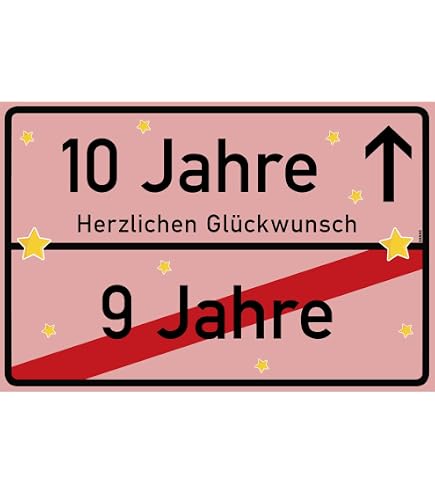 Rosa Geschenktüte Zum 10. Geburtstag, Mit Karte & Seidenpapier | Für Mädchen-Partys