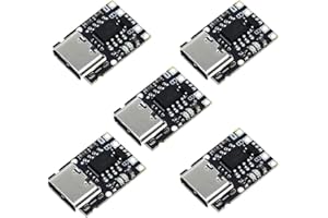 RUNCCI-YUN 5 szt. TP4057 USB C litowa ładowarka 1 A 3,7 V z ochroną USB C akumulator litowo-jonowy płytka ładująca