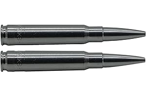 Flachberg Pufferpatrone Pufferpatronen Alu 8x57 JS Mauser K98 2 Stück (Aluminium Silber)