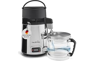 HEALTHRISE Health Rise Wasserdestilliergerät | Mit deutscher Bedienungsanleitung | Servicehotline in Deutschland | Vollautomatisch, Sicher und Zuverlässig | für Zuhause, Zahnklinik, und Labor | 2 Jahre Garantie