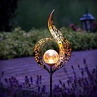 Gadgy Set von 2 Solarlampen für Außen Flamme | Wasserdichte Solar Lampe für die Garten dekoration | LED Gartenlampen