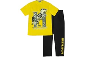 Popgear Pidżama — zestaw Uniseks Harry Potter Hufflepuff Mascot Family Long Pyjamas Set Women's Loose Fit Hufflepuff Mascot
