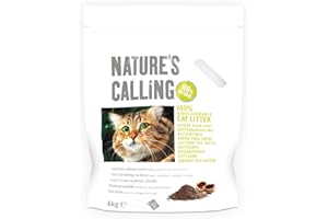 NATURE'S CALLING 12Kg Walnut Shell Cat and Kitten Litter, Ultra Absorbent Clumping Litter, Biodegradable with Superior Odour Control Eco Friendly