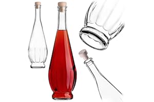 KADAX Bottiglia di vetro da 750 ml, 1 pezzo, bottiglia di liquore vuota con tappo di sughero, adatta per liquori, sciroppi o creazioni fatte in casa