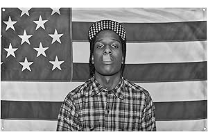 BANGER FLAGS Banger - A$AP Rocky ASAP Amerikanische Flagge, Rapper, motivierend, inspirierend, Büro, Fitnessstudio, Wanddekoration, Design auf einer 90 x 150 cm großen Flagge mit 4 Ösen zum einfachen Aufhängen an