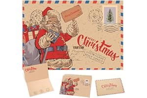 ANGUXER 15 Biglietti Auguri Natale con Buste – Cartoline di Natale Kraft Vintage con Disegni Natalizi, Perfette per Auguri e Messaggi a Familiari, Amici, Bambini e Colleghi