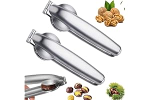 WELLXUNK Chestnut Opener, 2 pcs Stainless Steel Chestnut Opener, Chestnut Cutter, Chestnut Peeler, Chestnut Nutcracker, Portable Household Chestnut Clip, Hand Tools Nut Clip Peeler