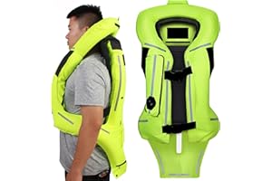 ZZJCY Airbag Moto para Hombre y Mujer, Motorista Chaleco de Airbag Homologado para Motocross y Equitación, Motocicleta Chaqueta de Airbag con Tira reflectante y Espalda Armadura,Long green,L