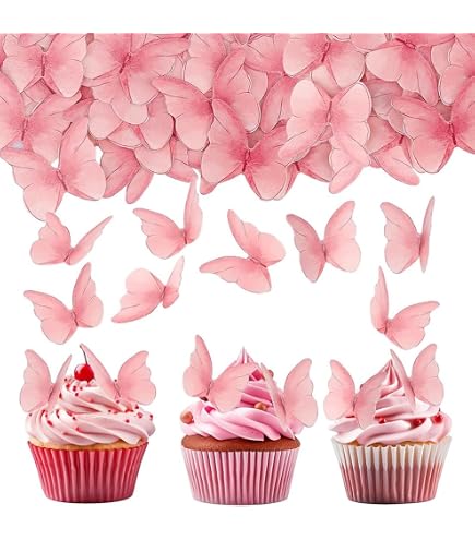 Katutude Cupcake Topper per Torta di L'Amore, Mixed L'Amore Fiori commestibili per Torte, L'Amore Commestibile Decorazione per Festa di Compleanno