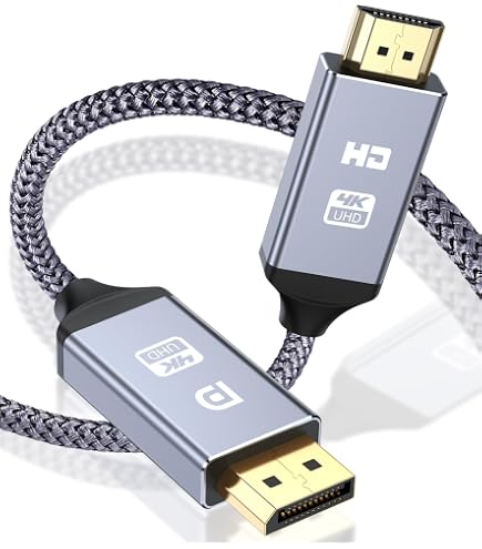 Goobay 49961 DisplayPort-Kabel 1.2 – 5 Meter, 4K Ultra HD, Vergoldete Stecker