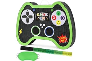 WERNNSAI Videospiel Pinata - Gaming Geburtstag Pinata Deko Junge Kinder Game Controller Piñata mit Stock Augenbinde Gamer Geburtstagsparty Dekoration Füllung Piñata Spieleabend Karneval Spiel