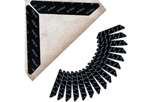 Hongoen Pack of 16 Carpet Non-Slip Underlay, Non-Slip Mat for Carpet, Carpet Stopper Non-Slip, Stickers, Washable and Reusable, Non-Slip Carpet Underlay, for Living Room, Kitchen Underlay