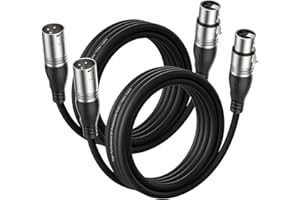 EBXYA Cavo XLR Cavo per microfono 3M 2Pack - Cavo XLR bilanciato a 3 pin Premium da maschio a femmina Cavo DMX Cavi patch XLR