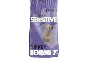 Burgess Sensitive Dry Senior Dog Food 7+ Rich in Turkey, 12.5 kg