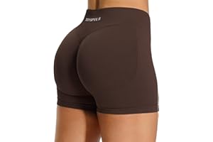 JOYSPELS Women's Seamless Gym Shorts - High Waist Scrunch Bums Ruched Booty Shorts for Activewear, Running, Yoga, Sports, Workout