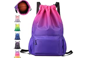 AUNGCSHE Sacca Sportiva Borsa con Coulisse, Zaino da Nuot, Impermeabile Sacchetta Sportiva Palestra, Zaino da Palestra Bambini, 33 * 16 * 49 cm Grande capacità Sacca Zaino con Coulisse