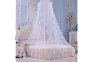 HELOVGE Moustiquaire de Lit Double,Grande Ciel De Lit,pour Un Usage Domestique intérieur et extérieur pour prévenir Les moustiques.