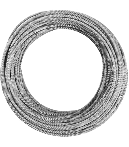 Seilwerk STANKE Corda In Acciaio Inossidabile 1 Mm 7x7 V4A A4 5 Metri: Fune Resistente Per Interni/Esterni, Carico Rottura 57 Kg