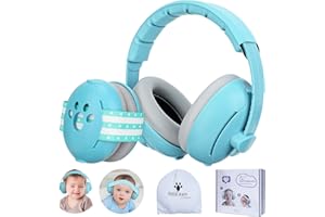 Coikes Cuffie Antirumore Bambini 2 in 1 Cuffie Antirumore Neonato per Bambini Protezione Dell'udito per Bambini e Neonati Cuffie per Neonati Antirumore per Bambini