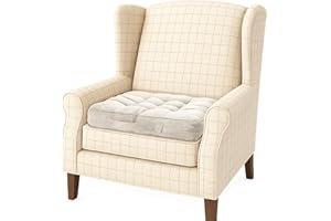 GENERIC Booster Seat Cushion, 47cm Square Chair Pad with 10cm Thick Coccyx Support for Tailbone, Hip, and Lower Back Relief with Handle Strap for Sofa Dining Room Garden and Kitchen 1PCS Cream