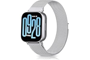 Oumida Correa para Xiaomi Redmi Watch 5 Active/Xiaomi Redmi Watch 5 Lite, Correas de Metal, Pulseras de Repuesto Ajustable de Acero Inoxidable con Imán para Redmi Watch 5 Lite/Redmi Watch 5 Active