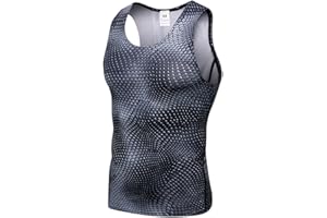 Yuerlian Men’s Running Vests, Breathable Sleeveless Tops, Comfortable Sports Gym Tank Top for Men with Compression Fit
