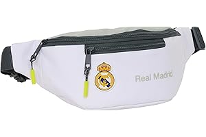 SAFTA Real Madrid EQUIPACIÓN 25/26 - Riñonera con Bolsillo Exterior, Ideal para Jóvenes y Niños de Diferentes Edades, Cómoda y Versátil, Calidad y Resistencia, 23x9x12 cm