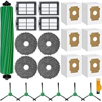 Kit Ricambi Per IRobot Roomba 405/505 Combo – 1 Spazzola Principale, 4 Laterali, 3 Filtri HEPA, 6 Panni E 6 Sacchi Polvere, 20 Pezzi