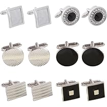 GUCCI Paire de boutons de manchette en métal doré et argenté ornés du