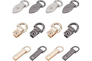 WADORN 3 Styles Boucle de Sac en Métal, 12 Paquet de Sac à Main en Alliage Fermoir de Suspension Boucles de Sac à Main Fermoir avec Anneau en D Connecteur de Chaîne en Métal Sac à Dos Matériel