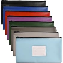 6 Pochettes Zippées QLEUIFT A5 - Étanches, Pour Argent, Documents, Voyage