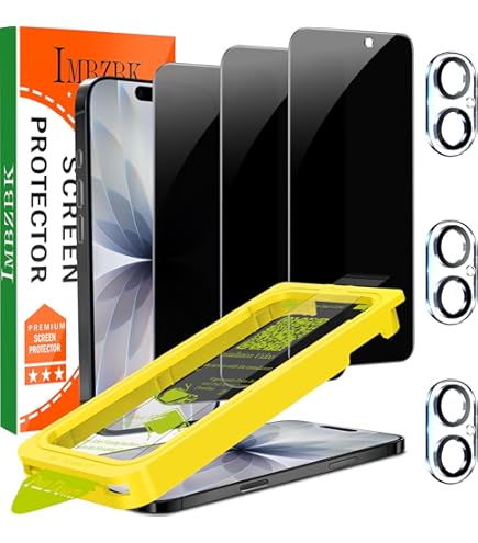 Pokolan 2 Pezzi Pellicola Privacy 360° Per IPhone 15 Pro – Vetro Temperato 9H Anti-Spy 4 Lati, Anti-Graffio E Anti-Impronta, HD Touch