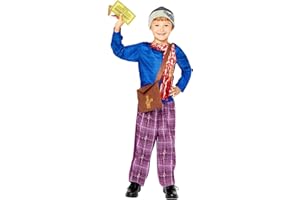 amscan - Boys Officially Licensed Charlie Bucket Kids Fancy Dress Costume Age: 4-12 Years