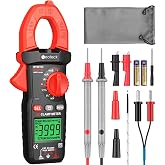 Neoteck Clamp Meter 4000 Beads TRMS 600A Clamp Multimeter with Low Current Mode 1A Digital Multimeter with Flashlight for AC/