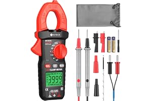 Neoteck Amperimetrisk klämma 4000 pärlor TRMS 600A multimeter klämma med lågström 1A digital multimeter läge med ficklampa fö