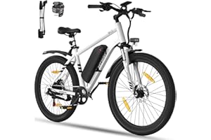 HITWAY Vélo Électrique, VTT Électrique 27,5"/26" Pneu avec Batterie au Lithium Amovible 36V13Ah/48V15,6AH,Autonomie 60-100km,Ville E-Bike avec 7 Vitesses, 250W Moteur pour Adulte