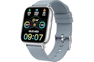 ORDTOP Smart Watch 2021, Fitness Tracker 1.69" Touch Screen Heart Rate Sleep Monitor, IP68 Waterproof Fitness Watch Smartwatch, 24 Modes, Pedometer Activity Trackers Smart Watch for Men Women for Android iOS