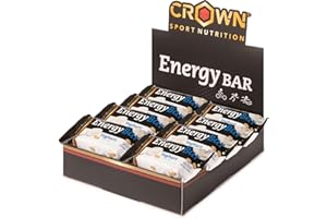 Crown Sport Nutrition Energy Bar | Barrita Energética con Avena (mínimo 39%) | Textura jugosa, sin cobertura ni aceite de palma | Alta digestibilidad
