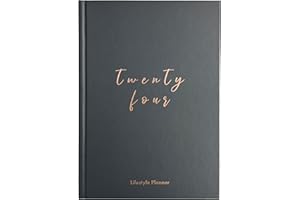 Perfect Planner Company - Agenda de estilo de vida 2024 - Organizador de tapa dura A5 - Desarrollo personal - Establecimiento de objetivos - Hábitos y rutinas - Papel FSC de 100 g/m², medianoche