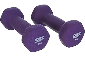 Structure Fitness ® Neoprene Hand Weights Dumbbell Set Iron Home Gym Fitness Aerobic Exercise Soft Touch Grip- Comfortable To Hold and Soft on Floors Excellent Fitness Accessories For Toning and Strength Workouts