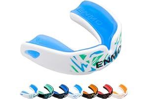 Enmo Maxilla Pro Gum Shield - Adult & Junior 10+ Mouth Guard with Case for Rugby, Boxing, Hockey and Contact Sports - Mouthguard with Boil & Bite, Breathing Channel Tech, Triple Layer
