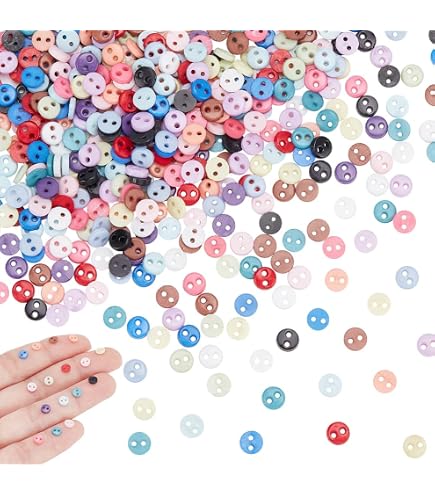 8 Mm Mini-Knöpfe In Blumenform, 20 Stück – Bunte Puppenknöpfe Zum Basteln