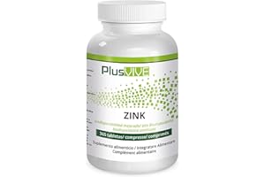 Plusvive - 365 comprimés de zinc avec matrice de biodisponibilité, (25 mg)