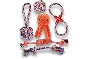 BELCKA LTD BEST CARE FOR YOUR HOME Belcka - Dog Rope Toy- 6pcs Puppy Toys Set- Tug Toys for Small Medium Dogs- Knot Rope Toy for Chewers- DogToys for Boredom- Pet Teething Toys- Dog Birthday