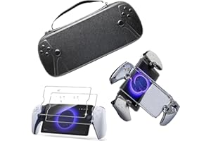 ARIKROII Funda PS Portal Portable, Travel Hard Carrying Shell Case para Playstation Portal [4 en 1] Funda Protectora para PS Portal Remote Player y Protector de Pantalla de Vidrio Templado de Dureza 9H