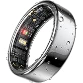HOU Smart Ring, No Subscription, Black Ceramic, Size 10 | Sleep Monitor &amp; SpO2丨Heart Rate丨IP68 Waterproof丨Up to 30 Days Batte