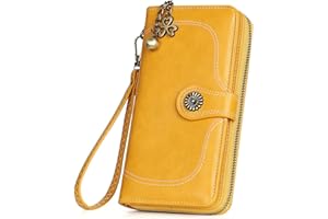 RRANCharltu Portefeuille Femme Grande Capacité Femme Portefeuille Cuir Porte-Monnaie